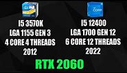 INTEL I5 3570K VS INTEL I5 12400 | RTX 2060 | 1080p | ULTRA HIGH