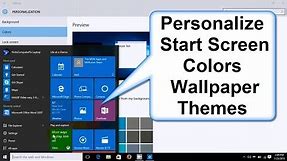 How to Change Windows 10 Start Screen Colors, Background, Wallpaper & Themes - Easy How To