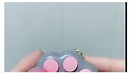 Mini Fidget Toy Hanging Ornamemt, Lovely Portable Funny Cat Paw Push Fidget Game Keychain,Plastic Game Machine Key Chain for Children Kid Gift Transparent Black 3
