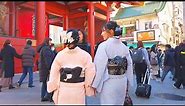Tokyo Asakusa walk - A very crowded tourist area - Jan. 2024
