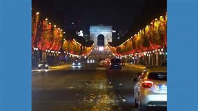 Champs Elysees lit up for holiday season