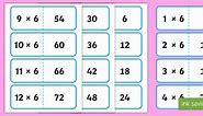 6 Times Tables Folding Cards