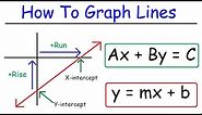 How To Graph Linear Equations In Slope Intercept Form and Standard Form - Algebra