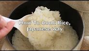 How to cook rice, Japanese way