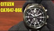 Citizen Eco-Drive Black Chronograph Pilot Style Watch CA7047-86E