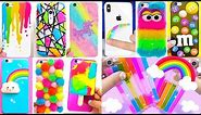 DIY Phone Cases! 10 Rainbow Phone DIY Projects & iPhone Hacks!