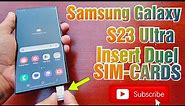 Samsung Galaxy S23 Ultra How to Insert Duel Sim Cards| Easy Installation Just Cut Them Down To Size