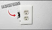 How To Repair Overcut Or Damaged Drywall Around Electrical Box Outlet | DIY Tutorial For Beginners!