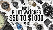 Top 10 BEST Pilot Watches $50 - $1000: Seiko, Citizen, Hamilton & More
