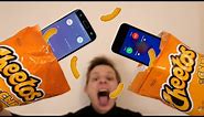 Cheetos and iPhone 5 vs Samsung Galxay S6 edge incoming call