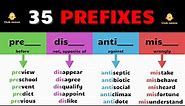 PREFIX - Learn 35 Everyday Prefixes in English with Example Sentences | English Vocabulary