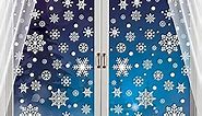 Christmas Snowflakes Window Clings for Glass Windows 9 Sheets Christmas Window Decals Snowflakes Christmas Decorations Christmas Window Stickers 480Pcs
