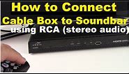 How to Connect TV Set top box to soundbar with RCA Audio Cable