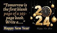 Best New Year's Quotes To Celebrate 2024 | Happy New Year's Quotes To Welcome In 2024 | Best Quotes.