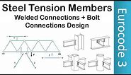 Steel Tension Member Design | Welded Connections | Bolted Connections | Angles | Eurocode 3 | EN1993