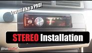 How to Install a Car Stereo / Car Deck / Head Unit Installation (with Butt Connectors) | AnthonyJ350