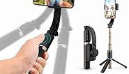 Gimbal Stabilizer with Selfie Stick for iPhone: Portable Handheld Gimble with Tripod & Remote for Cell Phone Camera & Samsung Android Smartphone Recording Video & Vlogging on Tiktok & YouTube
