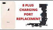 apple iphone 8 plus charging port flex cable replacement without board removal easy