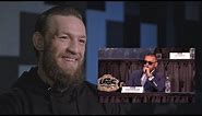 Conor McGregor reacts to his press conference highlights