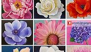 Large Flower Series Acrylic Painting Tutorials