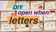 diy open when letters for boy/girlfriend, family and friends