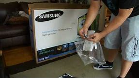 Samsung LN46C750 46-Inch 1080p 3D LCD HDTV Review (unboxing)