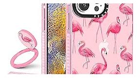 (2in1 for iPhone 14 Pro Max Case Flamingo for Women Girls Cute Girly Phone Cases Flamingos Animal Design Fashion Soft TPU Bumper Cover+Ring Holder for 14 ProMax 6.7"