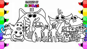 Garten of Banban CHAPTER 3 Coloring pages / How to Color All Monsters / Cartoon - On & On [NCS]