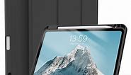 KenKe Case for iPad Pro 11 Inch 4th 3rd 2nd Generation 2022/2021/2020 with Pencil Holder,Trifold Stand Smart Case with Soft TPU Back,Wireless Pencil Charging,Auto Wake/Sleep iPad Pro 11 Case-Black