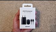 Samsung 25W power adapter (EP-TA800) - Unboxing