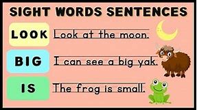 Sight Words Sentences | LOOK, BIG, IS | Practice Reading | Teaching Mama