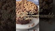 Eggless Mocha Cake With Walnut Crumble Recipe #cake #egglesscake #eggless #cakedecorating #mocha