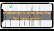 How to fix if you forgot your guided access password
