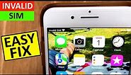How to Fix Invalid Sim on iPhone - iPhone Invalid Sim Problem Fixed