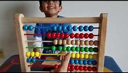 3 YEAR OLD WITH EXCEPTIONAL ABACUS SKILLS ABACUS TOY REVIEW TOY TIME WITH LITTLE KID