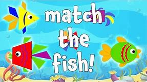Match the Fish! | Animal Shape Matching Game for Kids | Kids Learning Videos