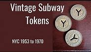 Vintage Subway Tokens-New York City Transit Authority Coins Good for One Fare 1953 to 1970