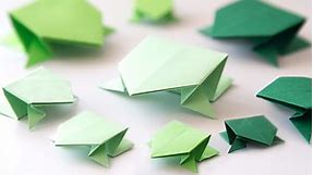Easy Origami Jumping Frog (Free printable instructions)
