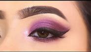 PURPLE EYE MAKEUP FOR PARTY || STEP BY STEP EASY AND SIMPLE EYE MAKEUP || SHILPA