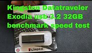 Kingston Datatraveler Exodia usb 3.2 32GB benchmark speed test