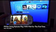 PSVita Using Remote Play With PS4 For The First Time