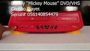 Disney Mickey Mouse DVD VHS Combo player