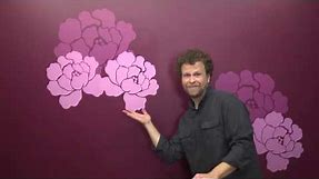 How to Paint a Wall with a Rose Stencil