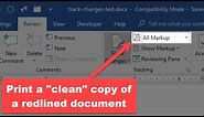 How to show, hide and print tracked changes WITHOUT accepting any of the changes