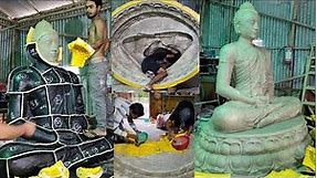 Buddha statues|| How to make Fiberglass status|| Fiberglass casting