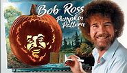 Bob Ross Pumpkin Carving Pattern by ZombiePumpkins.com