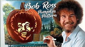 Bob Ross Pumpkin Carving Pattern by ZombiePumpkins.com