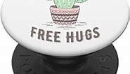 Funny Cute Cactus Free Hugs Phone PopSocket PopSockets PopGrip: Swappable Grip for Phones & Tablets