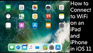 How to Connect to WiFi Wireless with an iPad, iPhone, iPod on Apple iOS 11 - Video
