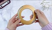 Circle Drawing Maker Aluminum Alloy Circle Template Adjustable Circle Drawing Tool Round Circle Template Tool Ring Circle Making Tool with Black Flannelette Bag for Drafting, 125 mm (Yellow)